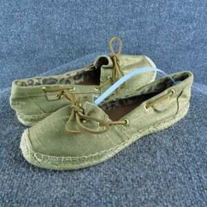 SPERRY Women's Espadrille Brown Fabric Size‎ 8M Gently Used 2025